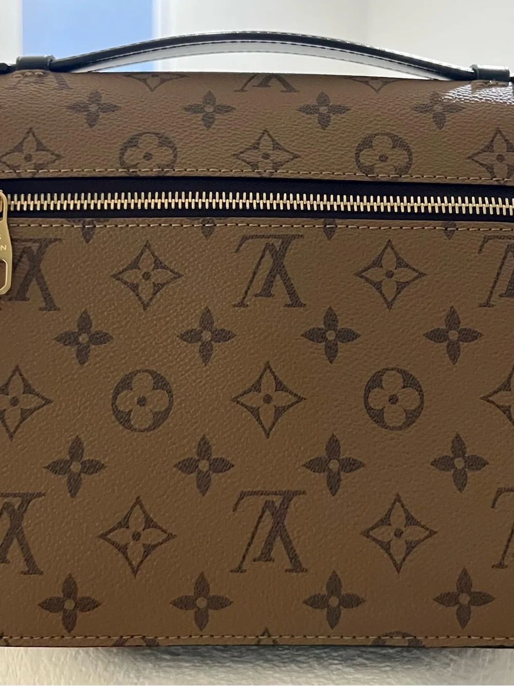 Louis Vuitton Two-Tone Monogram Satchel in Brown and Dark Brown
